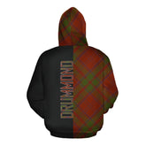 Drummond Tartan Hoodie Half of Me - Cross Style